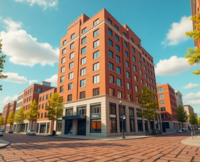 Modern Red Brick Office Block for Investement