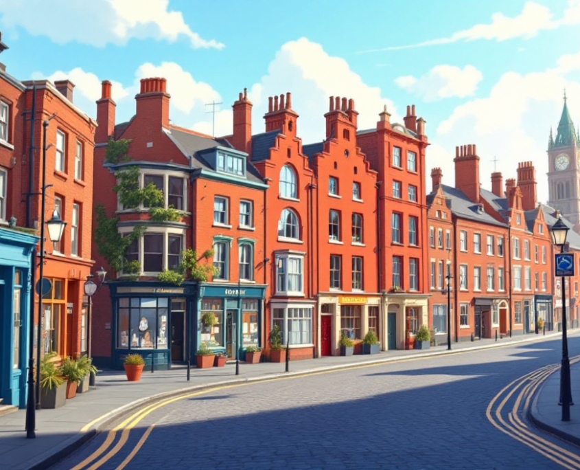 North of England Red Brick High Street