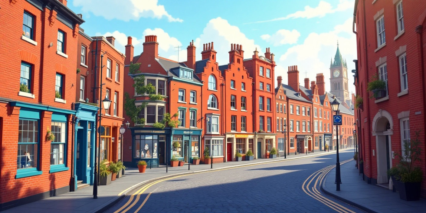 North of England Red Brick High Street